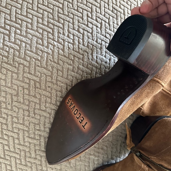 Tecovas Tan Suede Ankle Boots - Picture 2 of 2